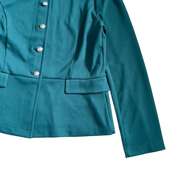 Tommy Hilfiger Forrest Green Standing Round Collar Suit Jacket Size 8 NWT - Picture 6 of 14